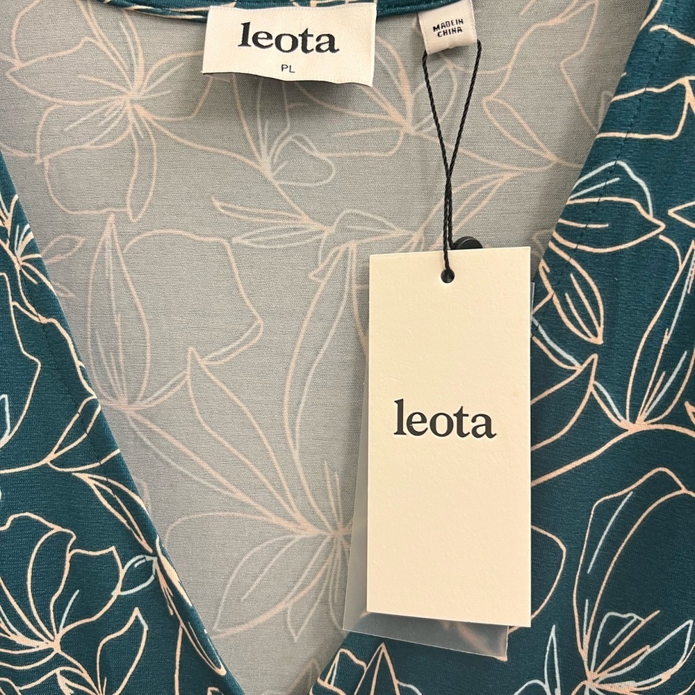 Leota Teal Floral Women's Dress NWT - Picture 2 of 3